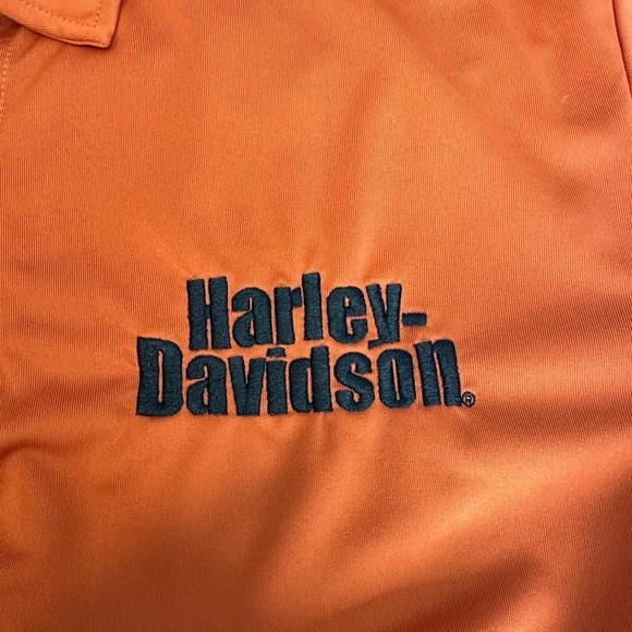 Harley-Davidson Men's Orange Polo Shirt Size‎ Large Pre-Owned - Picture 9 of 9